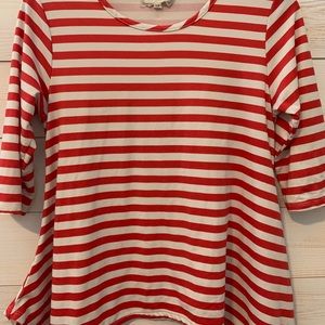 Red & White Stripe Blouse